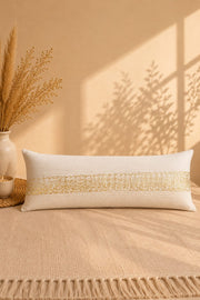 Ivory Luxe Gold Accent Lumbar Cushion Cover