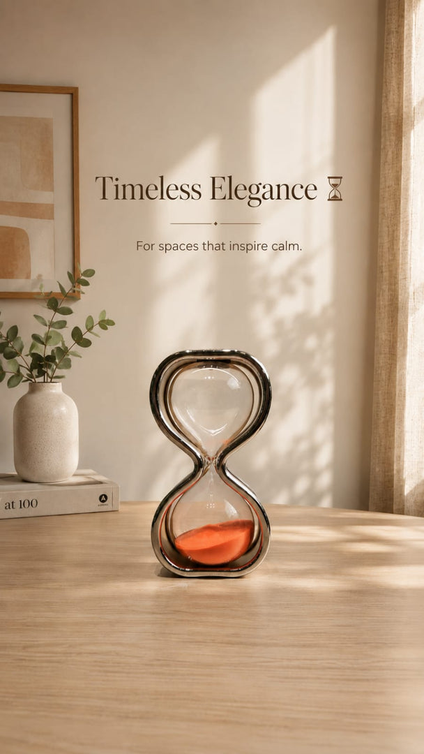 Modern Hourglass Sand Timer – Decorative Glass Accent