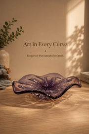 Amethyst Bloom Glass Bowl – Luxury Decorative Art Bowl
