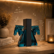 Luxury Blue Crystal Horse Bookend Set – Premium Decorative Book Holders