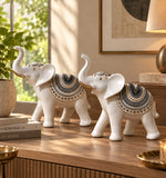Load image into Gallery viewer, Royal Decorated Elephant Accent Sculptures | Luxury Figurine Set of 2