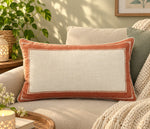 Load image into Gallery viewer, Terracotta Border Rectangular Cushion Cover