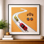 Load image into Gallery viewer, Ratios Racer Road 3D Kids Wall Frame