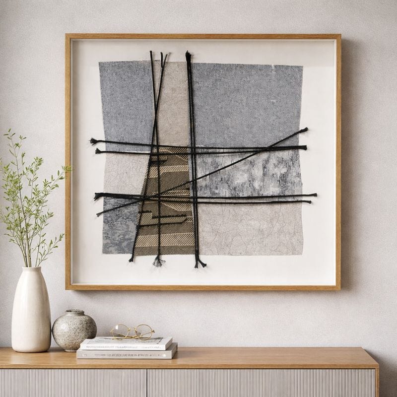 Abstract Textured Wall Art – Neutral Modern Mixed Media
