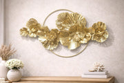✨ Golden Floral Metal Wall Art – Luxury Statement Décor ✨