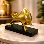 Load image into Gallery viewer, RA Golden Bull Sculpture
