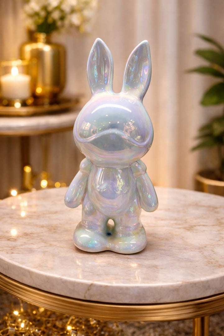 RA Iridescent Bunny Sculpture
