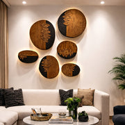 RA Harmony Circles Wooden Wall Art
