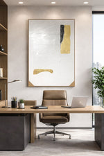 Load image into Gallery viewer, Ratios Modern Abstract Gold Wall Art – Office Edition