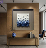 Load image into Gallery viewer, Modern 3D Abstract Wall Art – Blue &amp; White Geometric Decorative Wall Décor