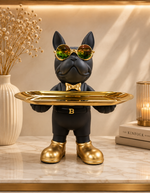 Load image into Gallery viewer, Luxury Bulldog Butler Tray – Premium Decorative Organizer Showpiece | Modern Tabletop Storage Accent