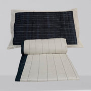 RA Blck Bedcover With White Stripe