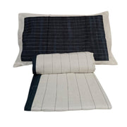 RA Blck Bedcover With White Stripe