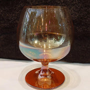 vintage amber brandy glasses (Set of 6)