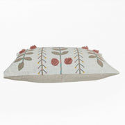 RA White & Pink Embroidered Cushion Covers