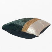 RA Dark Green Splicing Cushion Cover