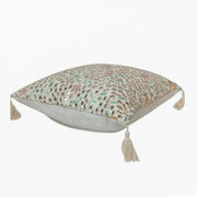 RA Mirror Work Embroidered Cream Cushion Cover