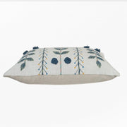 RA Embroidered White Cushion Covers