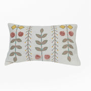 RA White & Pink Embroidered Cushion Covers