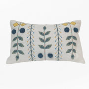 RA Embroidered White Cushion Covers