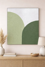 Load image into Gallery viewer, RATIOS Abstract Textured Wall Art – Green Harmony