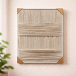 Load image into Gallery viewer, Ratios Textured Fabric Wall Frame – Neutral Abstract Design