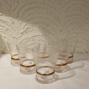 Crystal Ribbed Glass Drinking GLasees (Set Of 6)