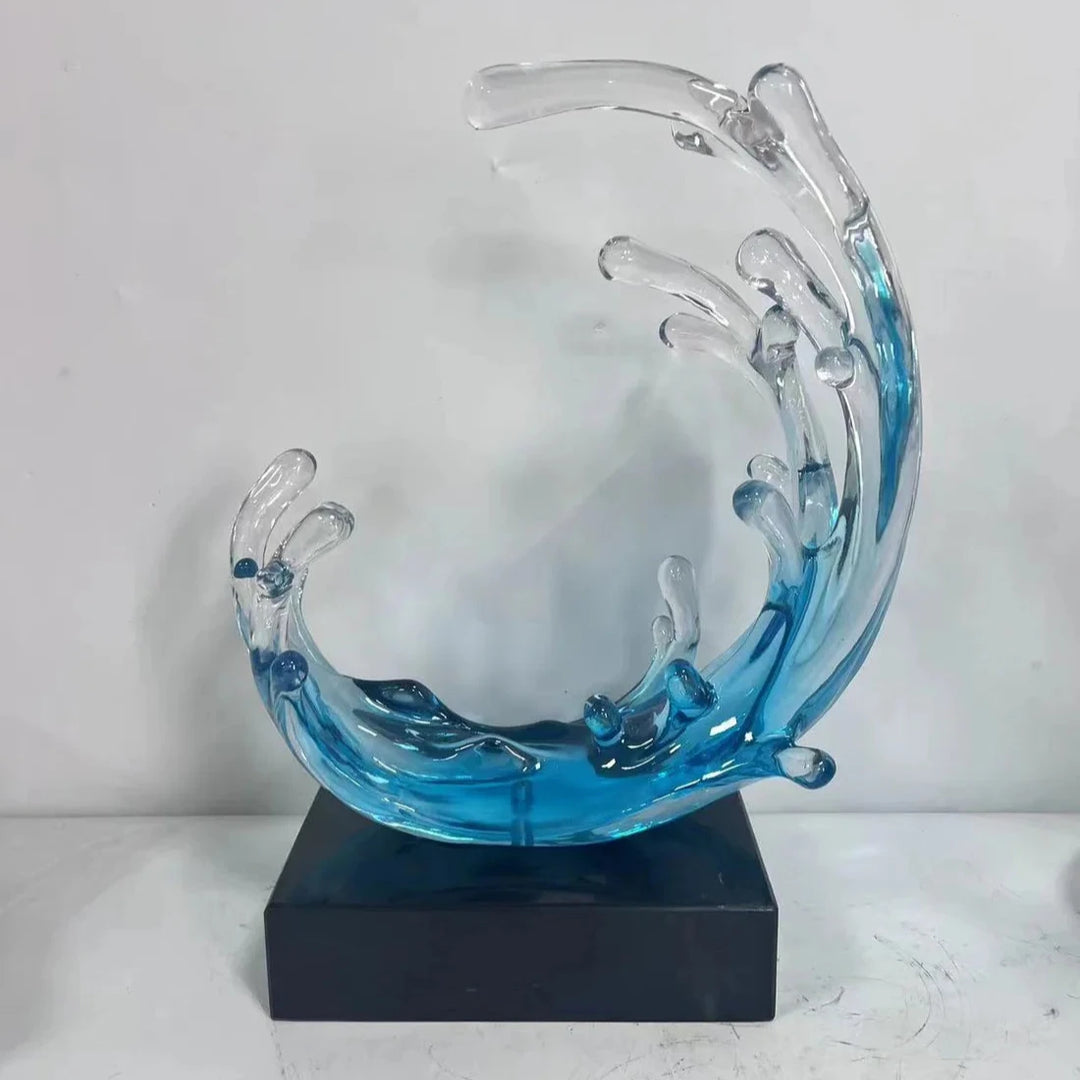 Resin Wave Abstract Sculpture (Small)