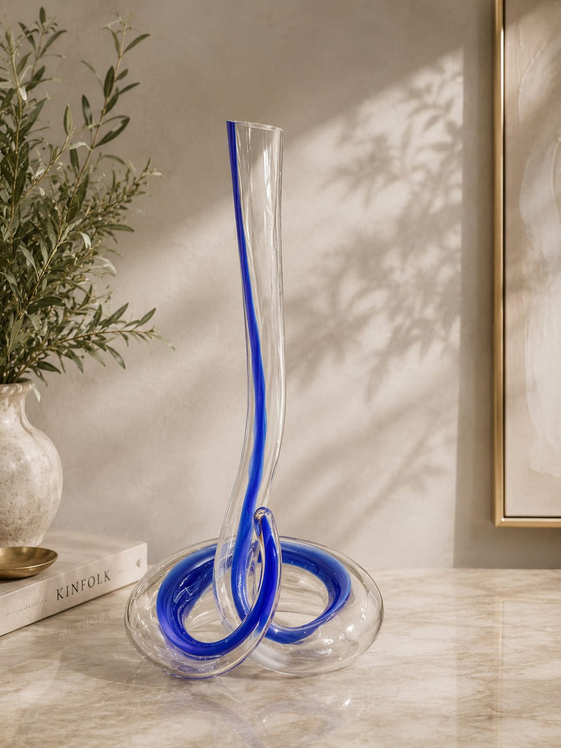 Infinity Loop Glass Decanter – Handcrafted Luxury Wine Decanter
