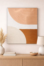 Load image into Gallery viewer, RATIOS Abstract Textured Wall Art – Earth Tone Curves