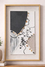 Ratios Abstract Pebble Texture Wall Frame