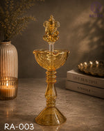 Load image into Gallery viewer, amber-glass-ganesh-decorative-bowl