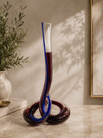 Load and play video in Gallery viewer, Infinity Loop Glass Decanter – Handcrafted Luxury Wine Decanter