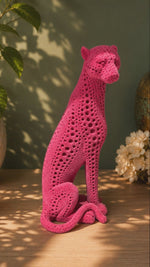 Load and play video in Gallery viewer, Blush Panther Sculptural Décor – Luxury Statement Art Piece