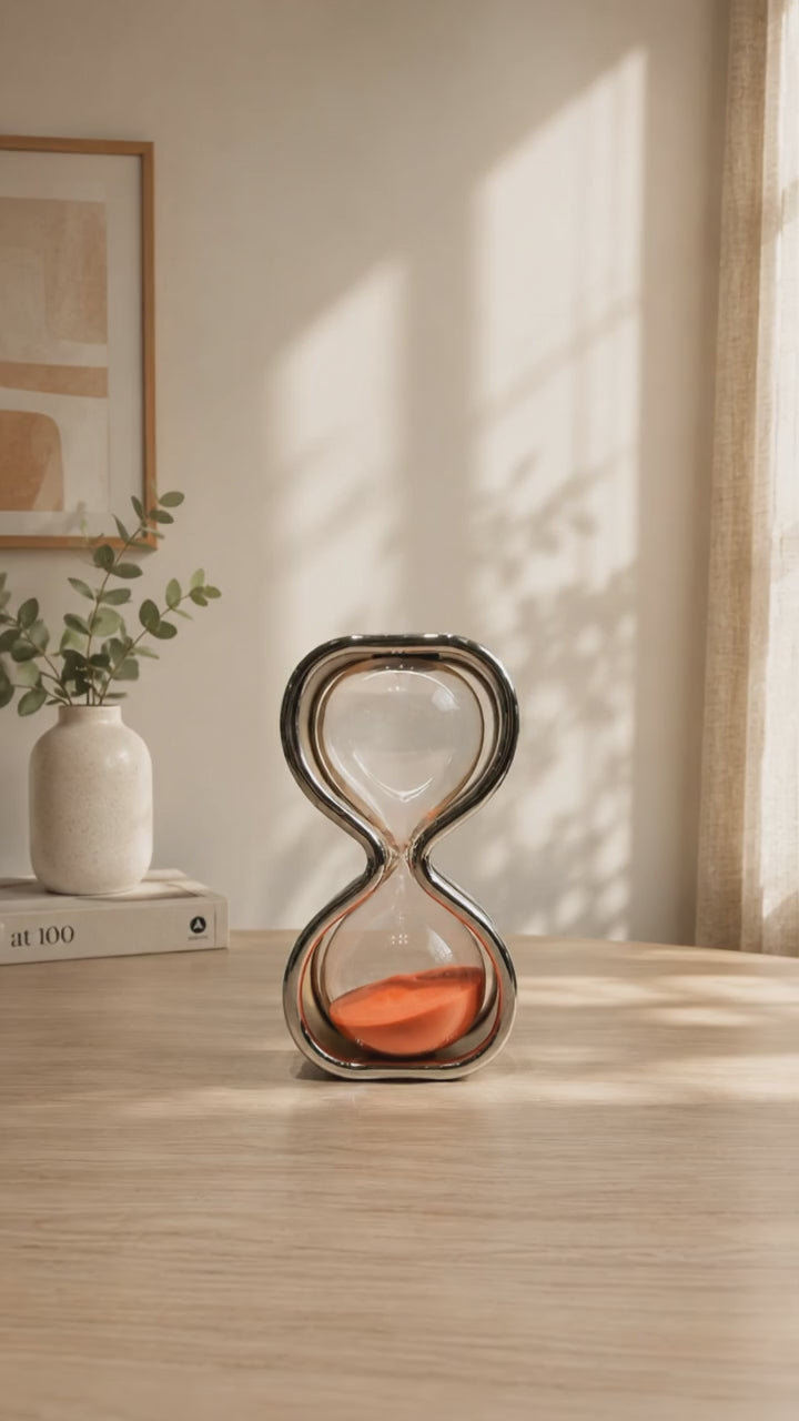 Modern Hourglass Sand Timer – Decorative Glass Accent