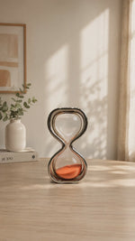 Load and play video in Gallery viewer, Modern Hourglass Sand Timer – Decorative Glass Accent