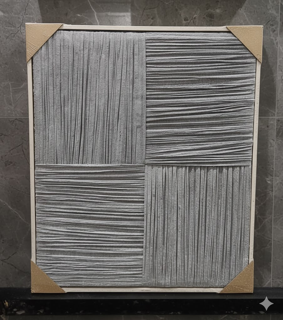 Textured Grey Abstract Wall Frame