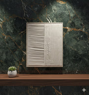 Ratios Dual-Texture Fabric Wall Frame – Modern Neutral Art